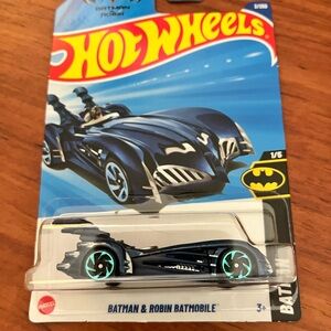Mattel Black Batmobile Toy Car with Futuristic Design